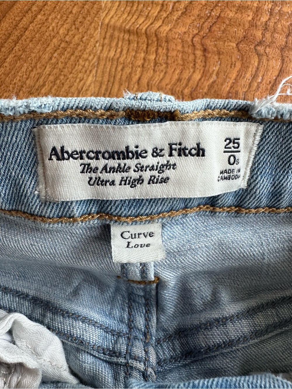 Abercrombie & Fitch Light Blue Ultra High Rise Ankle Straight Jeans - Curve love